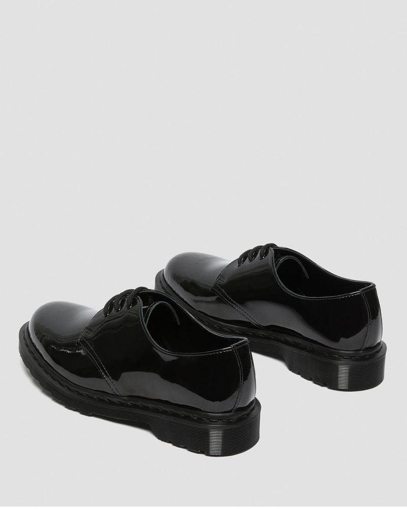 Dr Martens 1461 Made in England Mono Lak Leren Oxford Schoenen Heren Zwart | NL 21KOR